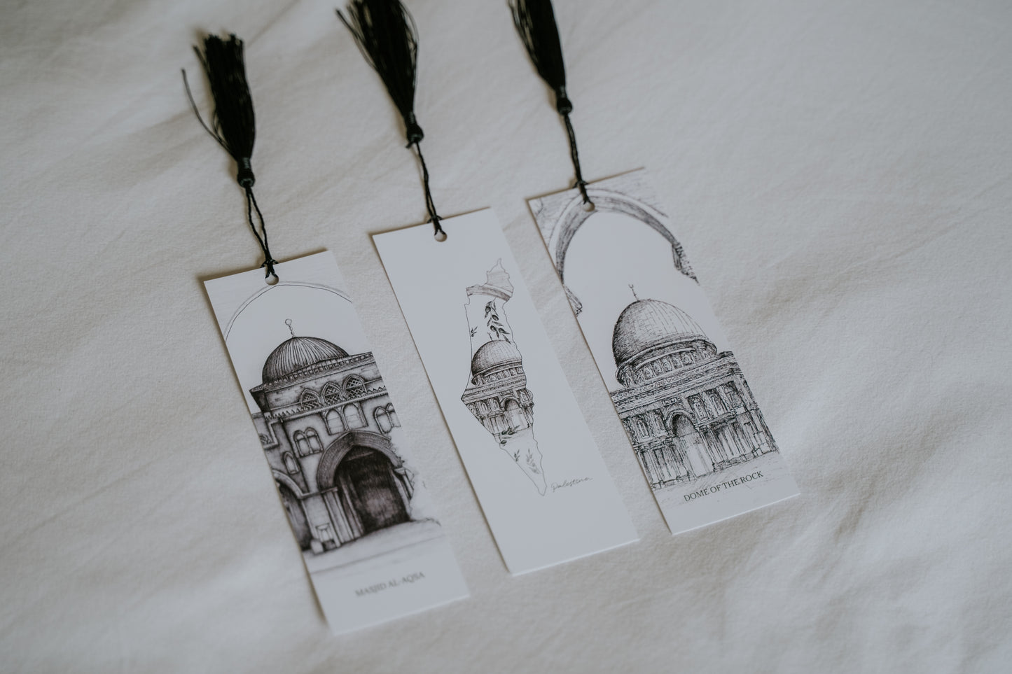 Set of three book marks