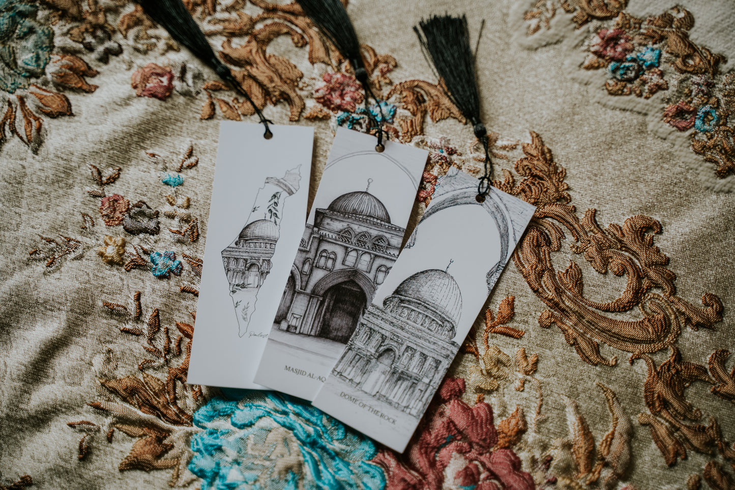Set of three book marks