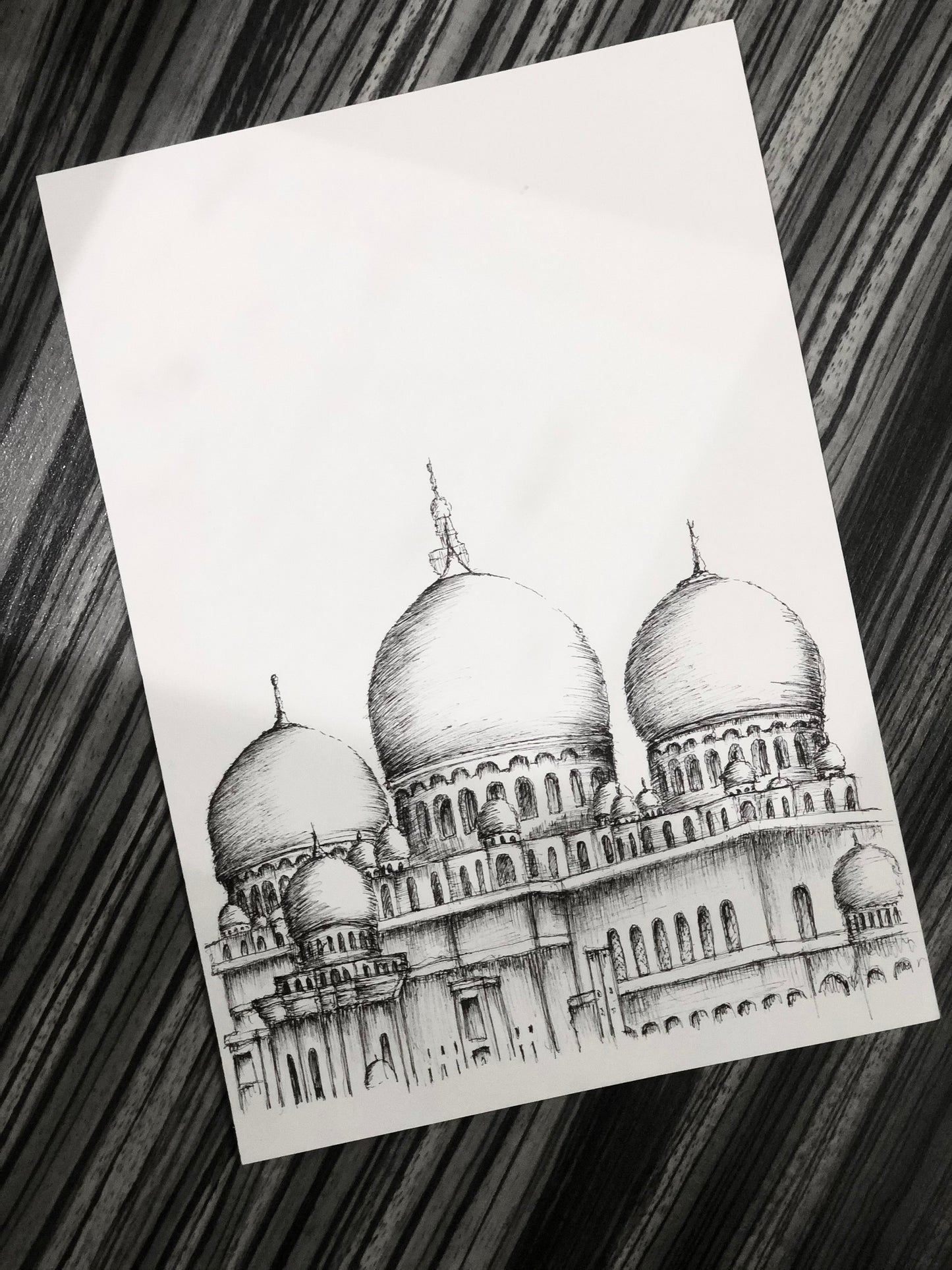 Sheikh Zayed Mosque original drawing