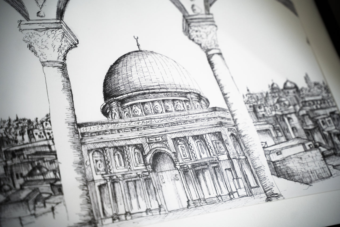 Dome of the rock and the old city of Jerusalem
