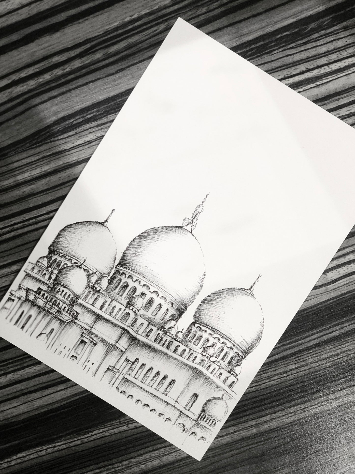 Blue Mosque original drawing
