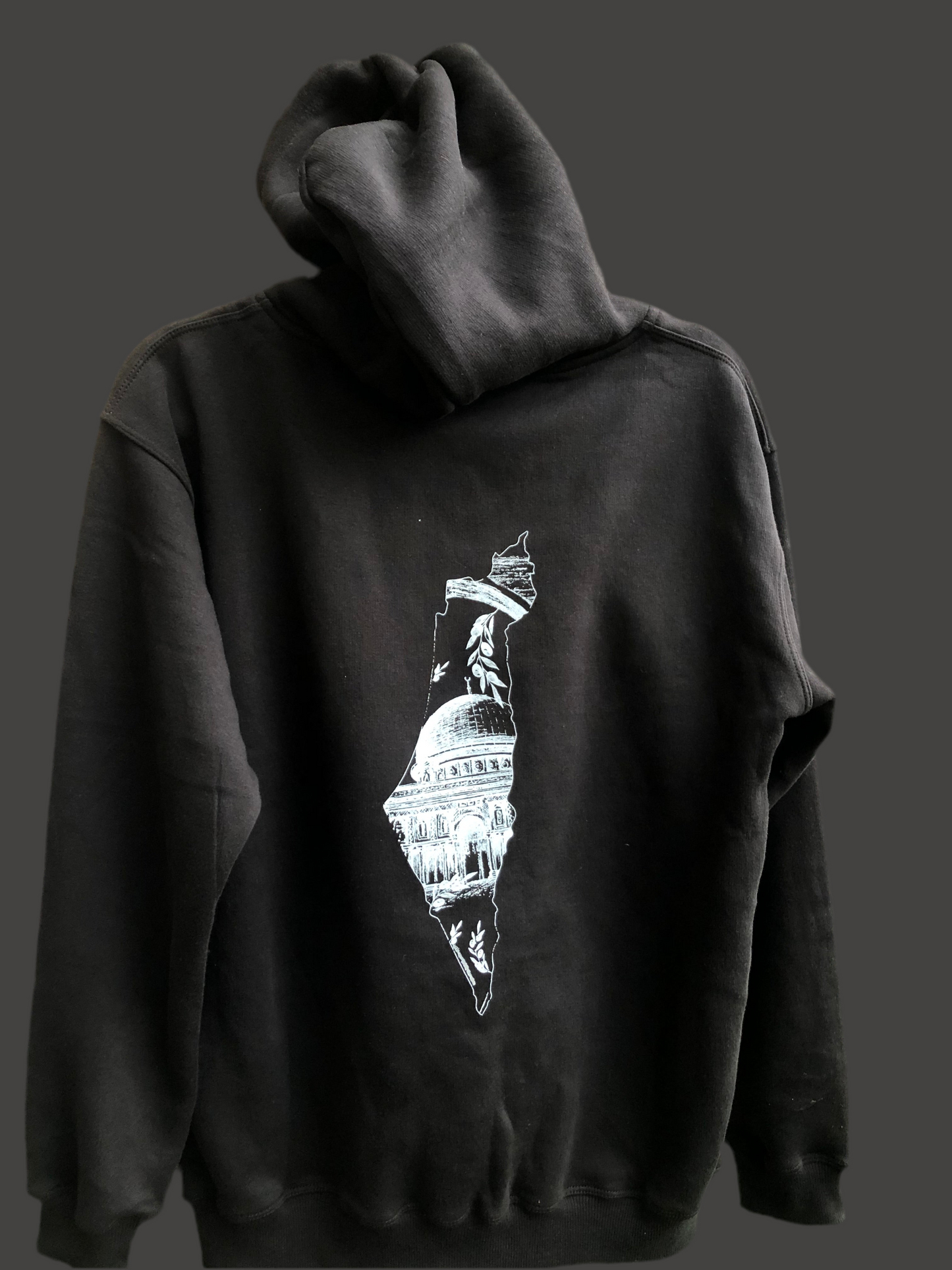 Black Palestine Map Hoodie