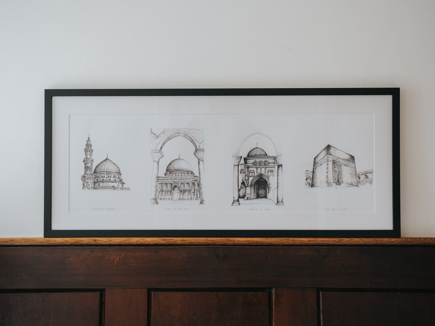 Four mosque drawing