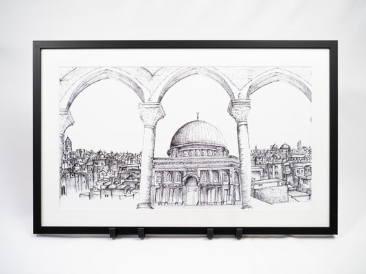 Dome of the rock and the old city of Jerusalem